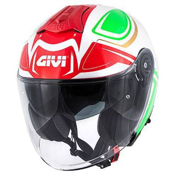 Capacete aberto Givi X22 Planet Hyper Brilhante Bandeira Italia Capacete aberto Givi X22 Planet Hyper Brilhante Bandeira Italia