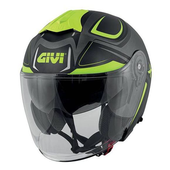 Capacete aberto Givi X22 Planet Hyper Preto/amarelo Fosco Capacete aberto Givi X22 Planet Hyper Preto/amarelo Fosco