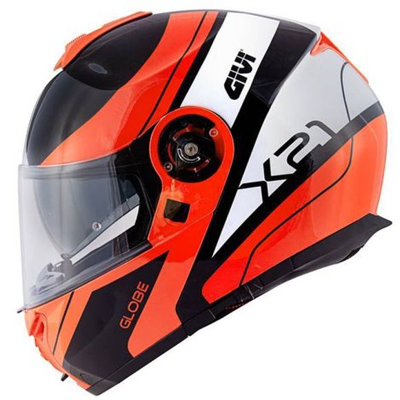 Capacete Givi X21 Globe Preto/laranja Articulado - motoatacamaloja