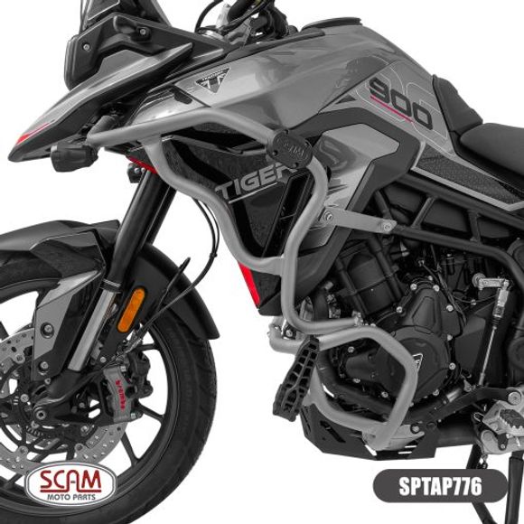Protetor-Motor-Scam-Tiger-900-24--Completo-Prata--com-Pedaleira- Protetor-Motor-Scam-Tiger-900-24--Completo-Prata--com-Pedaleira-