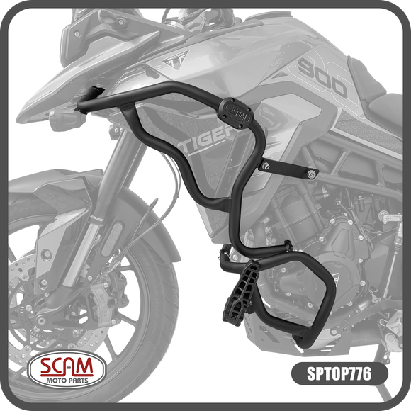 Protetor-Motor-Scam-Tiger-900-24--Completo-Preto--com-Pedaleira- Protetor-Motor-Scam-Tiger-900-24--Completo-Preto--com-Pedaleira-